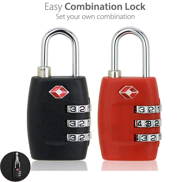 Mua 3xSecure Luggage 3 Digit Combination Padlock Suitcase Bag Code Lock  004A tại Magideal | Tiki