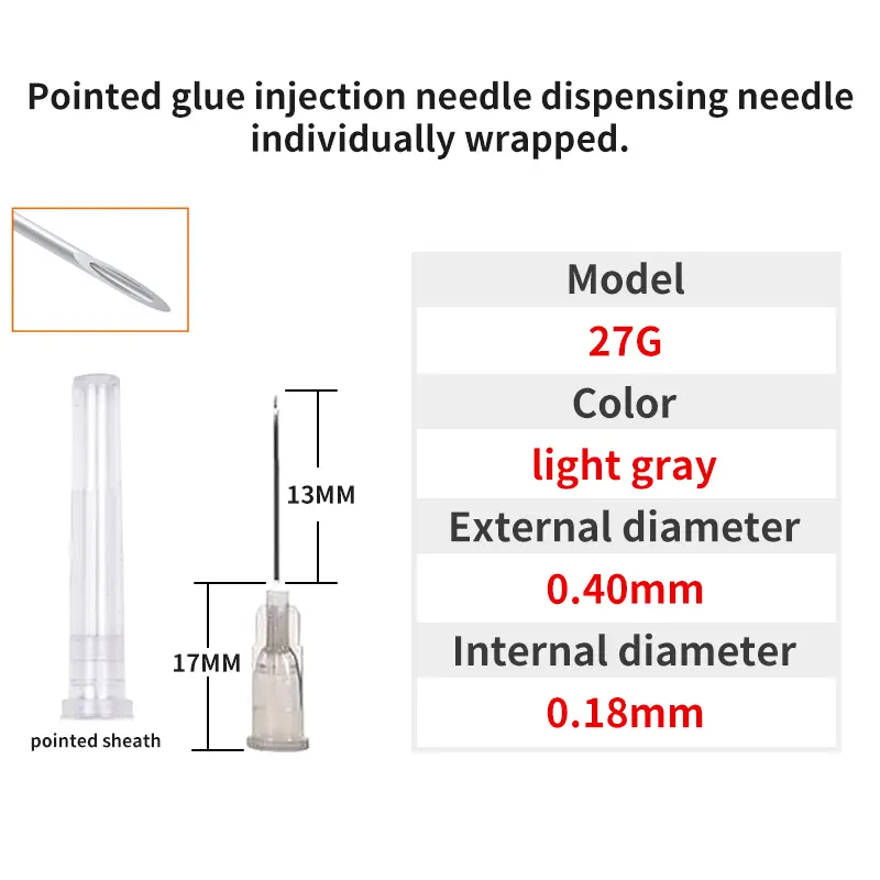 50pcs Pointed Injection Needle Dispensing Needle With Transparent Cap, Glue Tool, Individually Packaged Syringe Accessories - Image 12