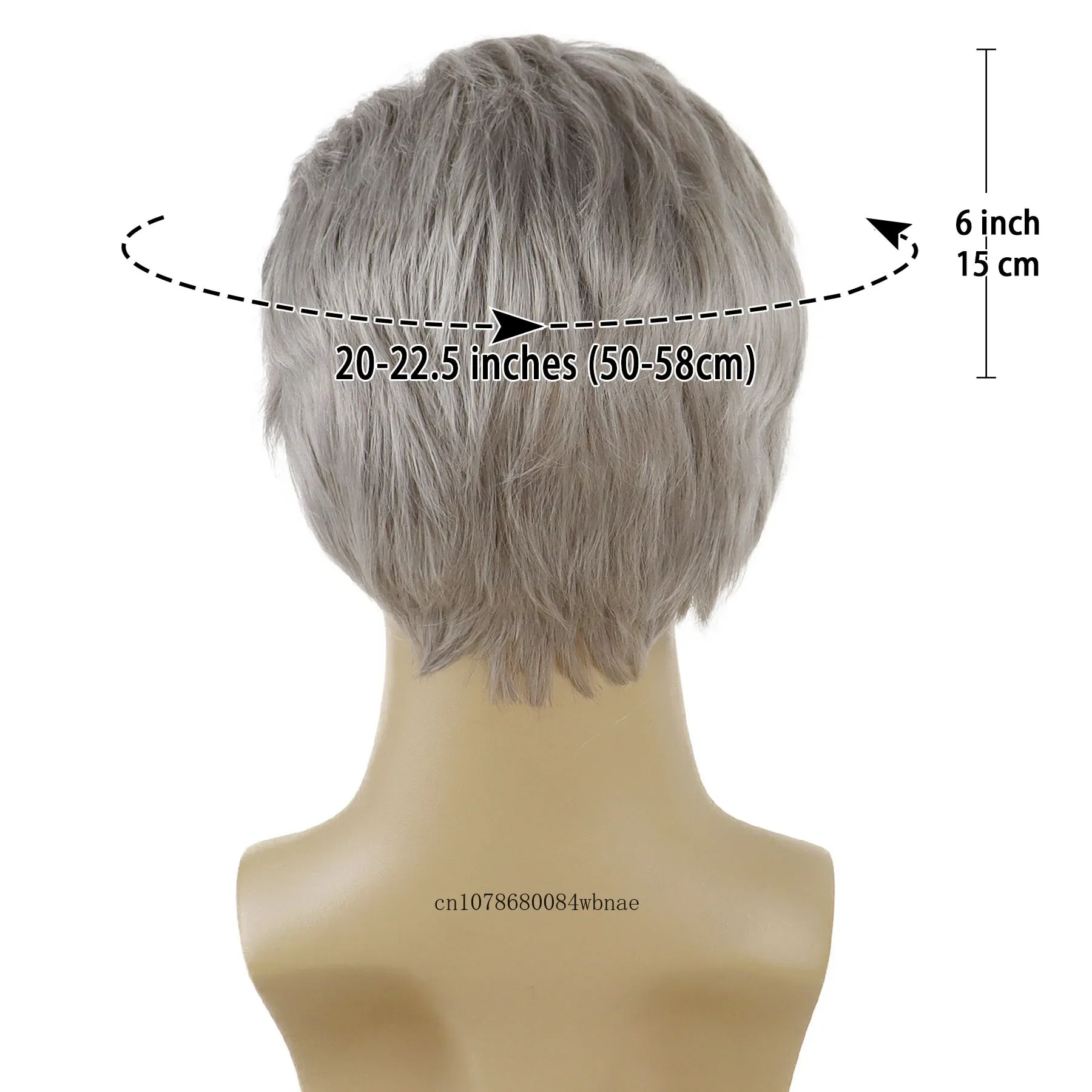 Men Wigs Synthetic Short Grey Grandpa Old Man Wig Halloween Costume Gray Wig Side Bangs Daily Party Costume Natural Looking