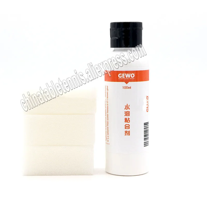 

Original GEWO 100ml HYDRO TEC Table Tennis Glue Water-based Ping Pong Racket Adhensive Water Glue with Applying Sponge