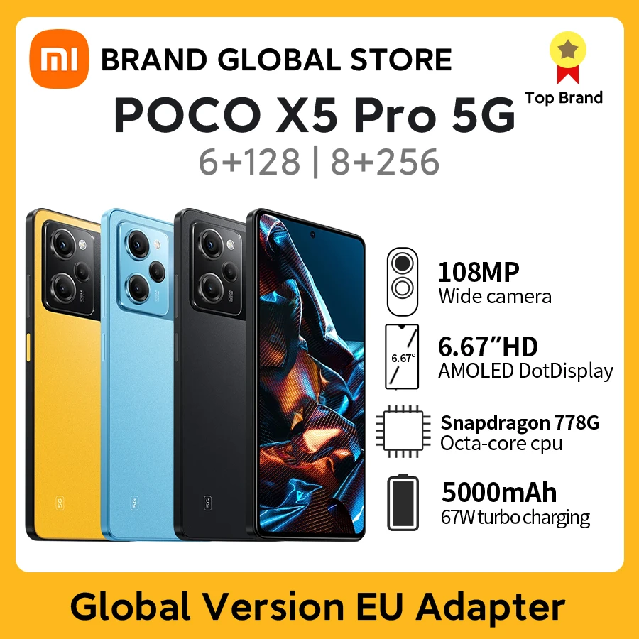 Global Version POCO X5 Pro 5G Original 128GB/256GB Snapdragon 778G ...