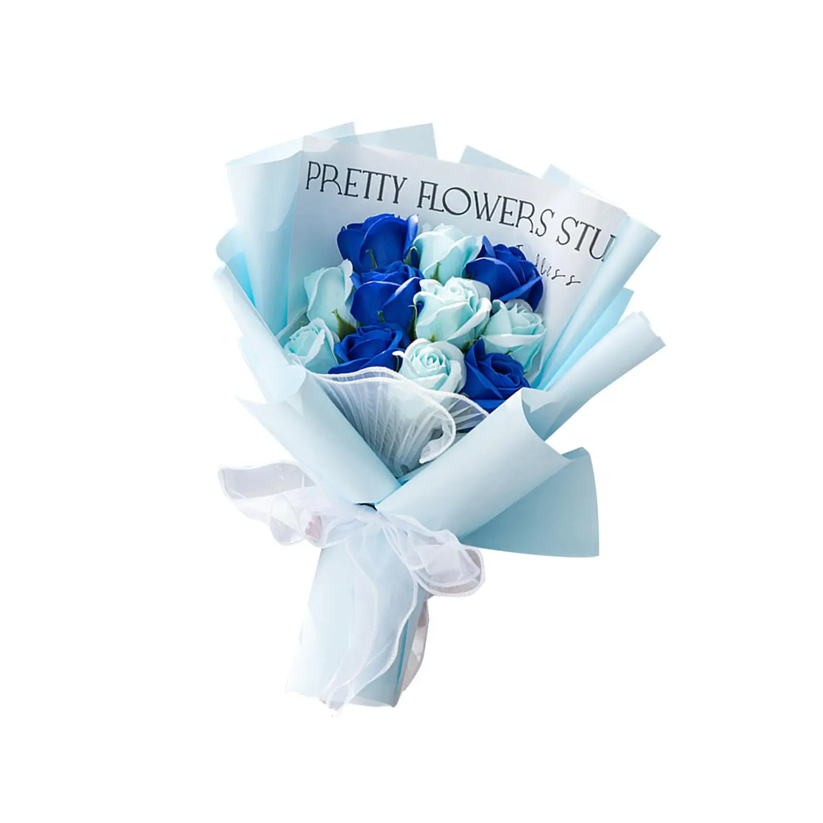 Soap Rose Flower Bouquet Simulated Flowers Ornament for Wedding Mother's Day Gift