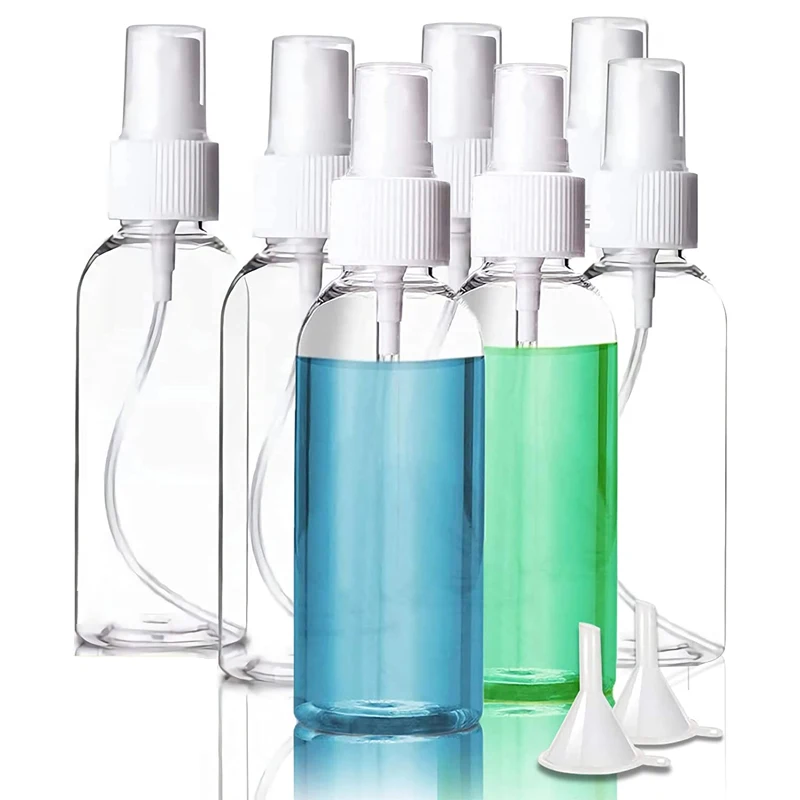 

20/30/50pcs 50ml Clear Empty Mini Mist Spray Bottles Refillable Container Pocket Size Sprayer Set Essential Oils Travel