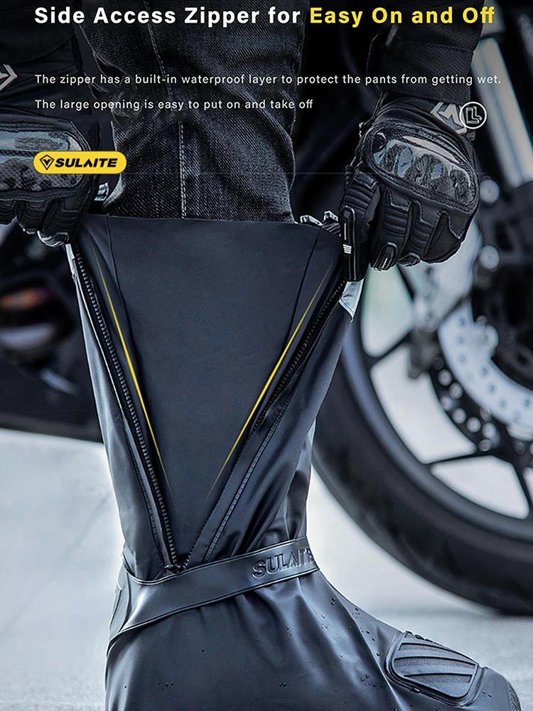Motorcycle Shoe Cover Motorcycle Rain Boots Waterproof Shoe Cover Reflective Cycling Shoe Protection Reusable Motorcyclist Protective Gear