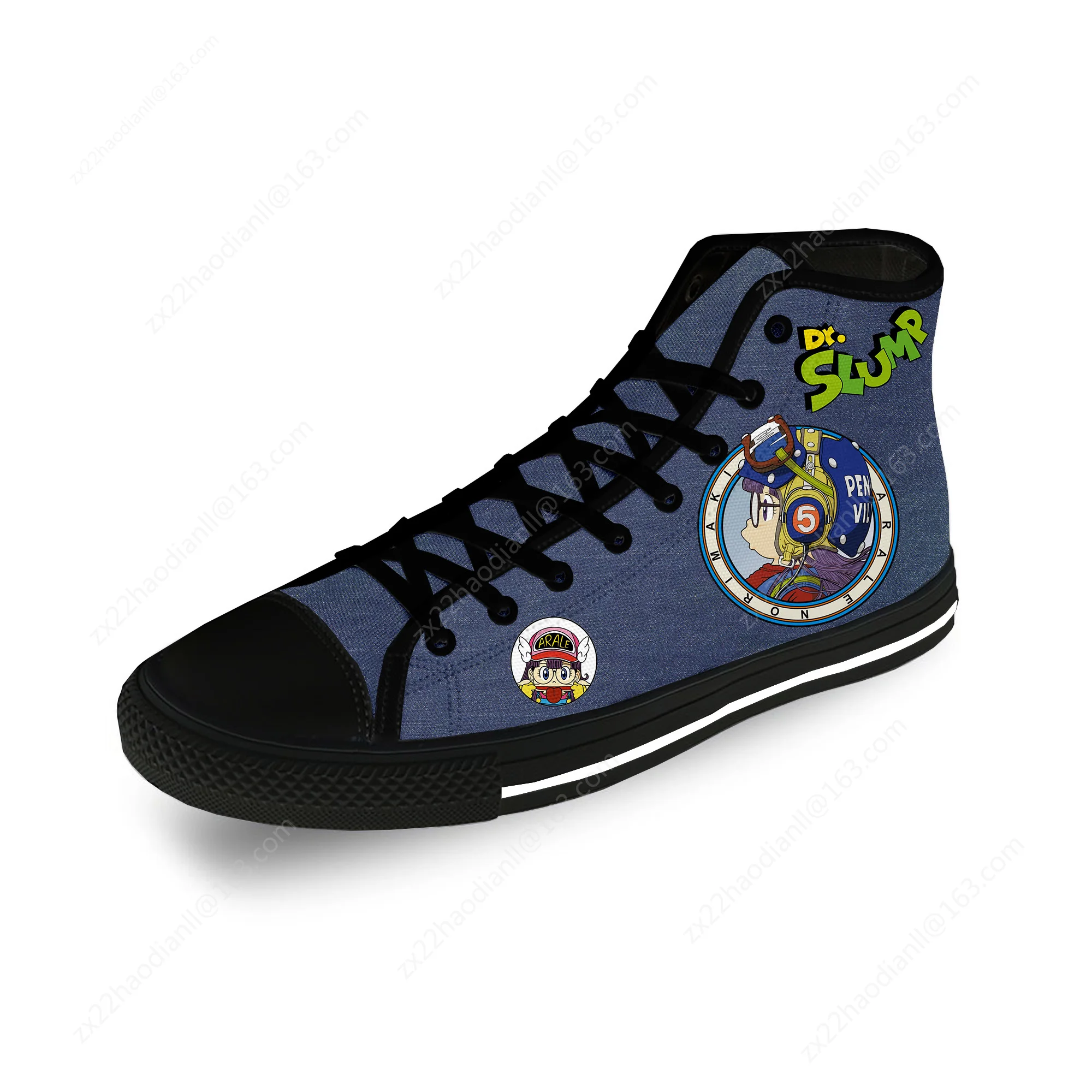 Japanese Anime Manga Cartoon Arale Dr Slump Casual Cloth 3D Print High Top Canvas Fashion Shoes Men Women Breathable Sneakers