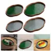 Begonia Flower Glass Tray Tea Cup Serving Platter Organizer Jewelry Organizer Tray for Party Guest Room Dining Room Event 1