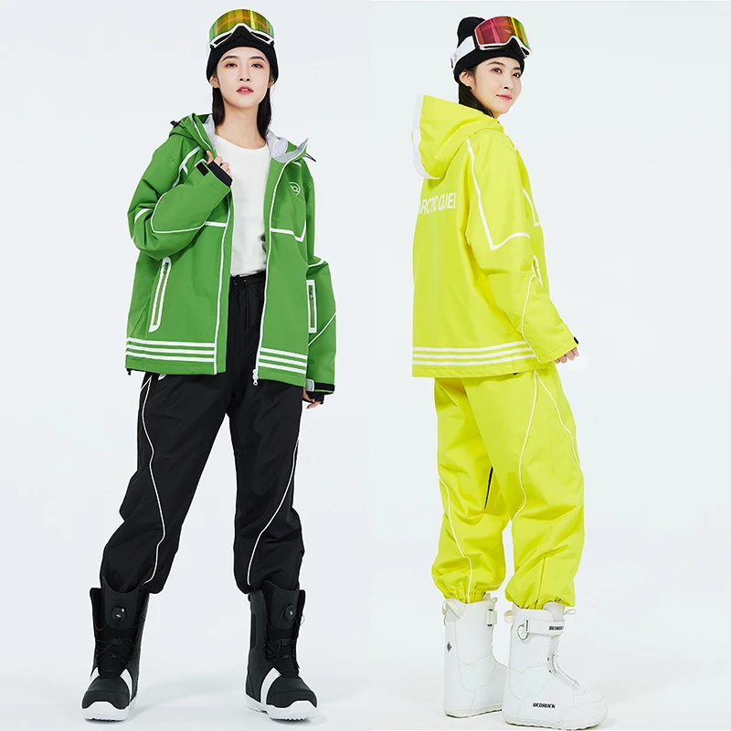 

2023 Winter Sport Women Ski Sets Outdoor Jacket Pants Man Snowsuit Windproof Waterproof Snowboard Outfit Mountain Female Clothes
