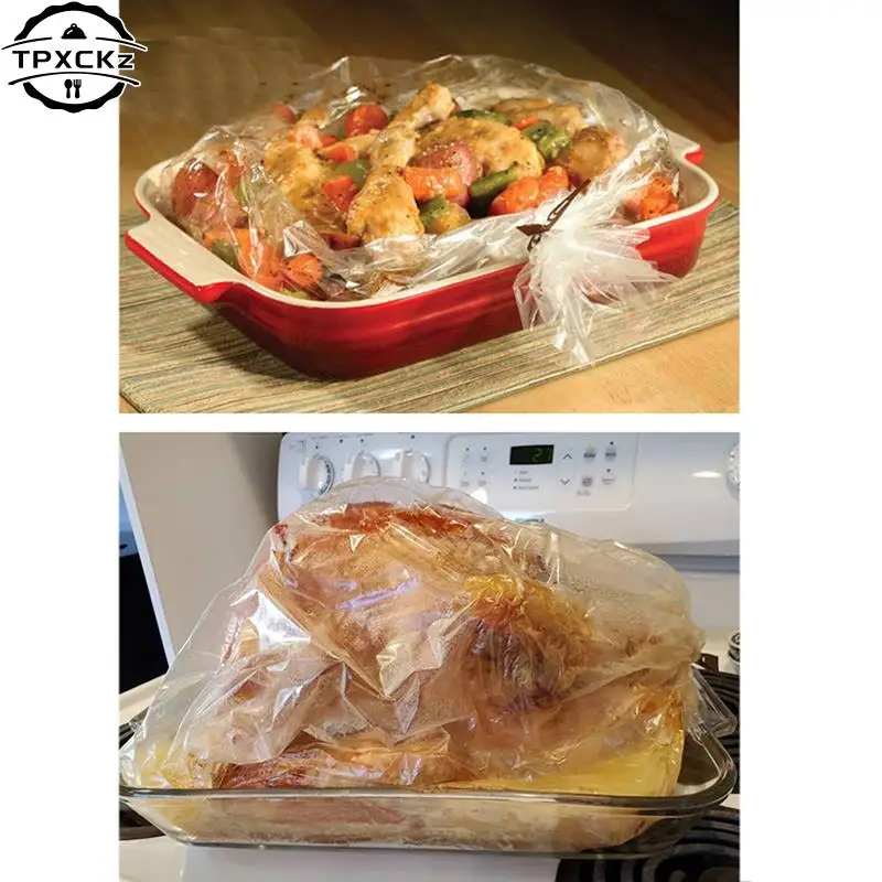 10pcs/20pcs Heat Resistance Oven Bag Baking Turkey BBQ Nylon-Blend Microwave PET High Temperature Kitchen Tools 250*380mm images - 6