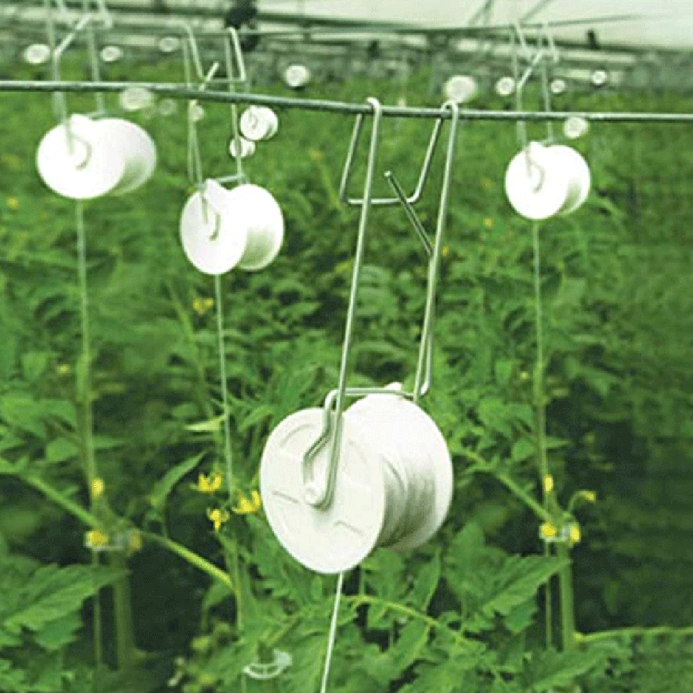 6pcs/10pcs Tomato Trellis Roller Hook Tomato Support Hooks Set with 15m Vine Support String Rope Garden Flower Plant Kit