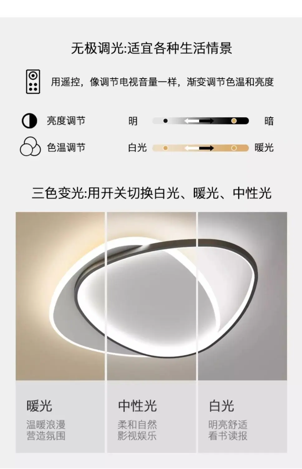 Description Picture 5 of itemMaster Bedroom Light Smart LED Lamp Living Room Study Lamp Minimalistic Personalized Irregular Ceiling Light