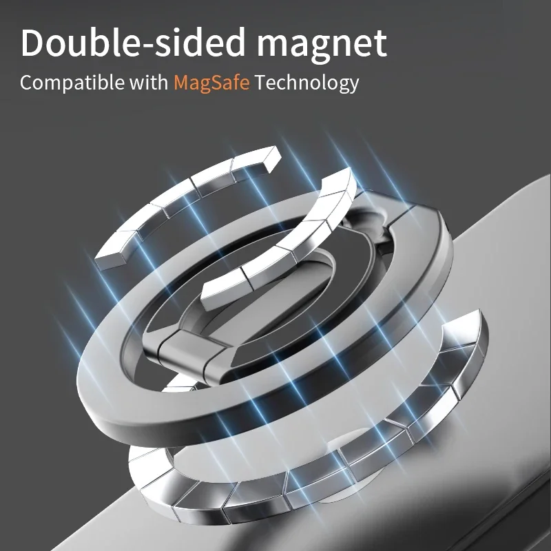 Magnetic Double-Sided Phone Ring Holder and Portable Folding Stand