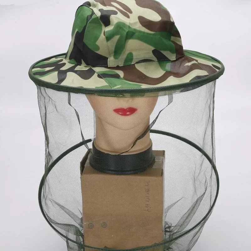 Head Face Protection Veil Mask Hat Bee Bug Insect Anti-mosquito Safety Prevention Head Net Camouflage Beekeeping hat