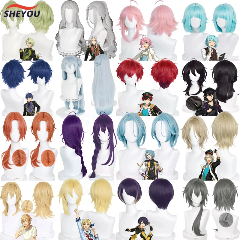 

Ensemble Stars Sazanami Jun Hakaze Kaoru Tori Himemiya Sakuma Ritsu Ran Nagisa Saegusa Ibara Tsukinaga LeoCosplay Wigs + Wig Cap