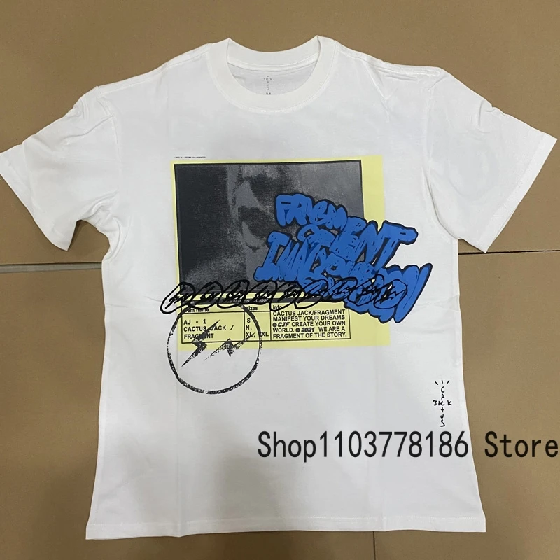 Американская уличная одежда, топ с коротким рукавом и принтом кактуса, 1:1, Высококачественная футболка с логотипом и надписью из пенопласта, свободная футболка с круглым вырезом и искусственным КАКТУСОМ