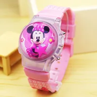 Disney Mickey Minnie children's watch action figure spiderman luminous flash music toy Watch kids clock watches birthday gifts 2
