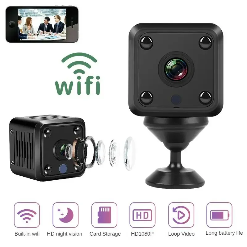 X6 Mini IP Camera WiFi Sports Camera HD 1080P Wireless Security  Surveillance Built-in Battery Night Vision Smart Home Micro Cam - AliExpress