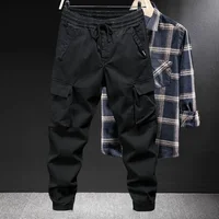 Loose Fit Work Trousers for Spring And Autumn Casual Wear Resistant Baggy Cuffed Trendy Large Size Labor Protection Pants