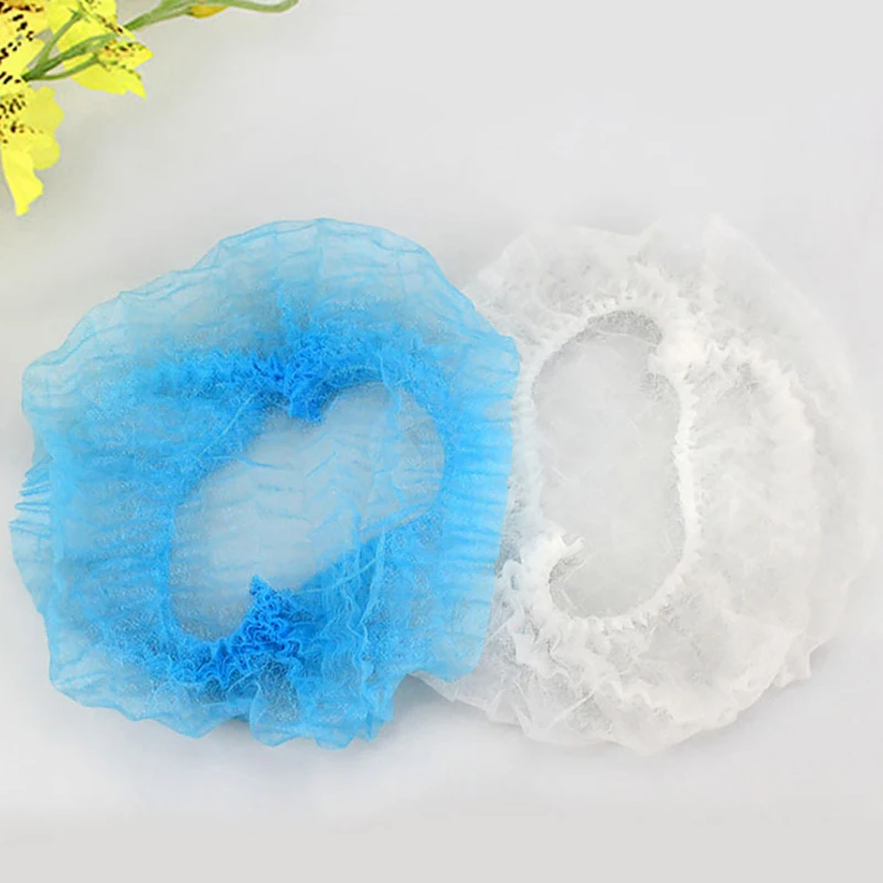 Shower Cap 100PCS Shower Cap Head Cover Elastic Plastic Thickened Pink Round Cover Food Kitchen Bathroom Accessories Food Preservation Bag