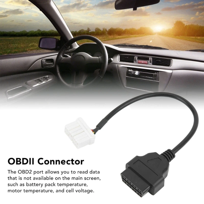 

Кабельный разъем OBD2, сканер, совместимый для модели S 2012-2015, 12-контактный полный диагностический адаптер, разъем кабеля,