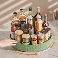 360 Rotating Seasoning Storage Rack Multifunction Pantry Cabinet Turntable for Cosmetic Kitchen Accessories Spice Organizer Tray 2