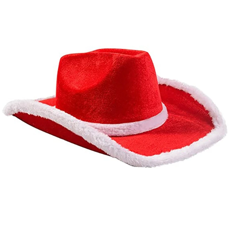 

69HC Brim Women Men Xmas Hat for Winter Autumn Elegant Lady Felt Homburg Church Hat Adjustable for Adult