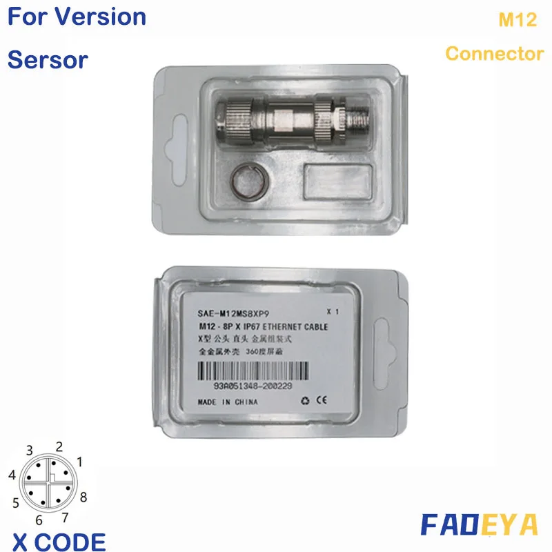 Фото M12 Ethernet, разъем версии, r 8-ядерный, X-код №5