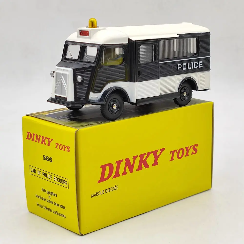 Atlas 1:43 Dinky Toys 566 CURRUS Car DE  Police Secours Deicast Models Toys Car Limited Edition Collection Used