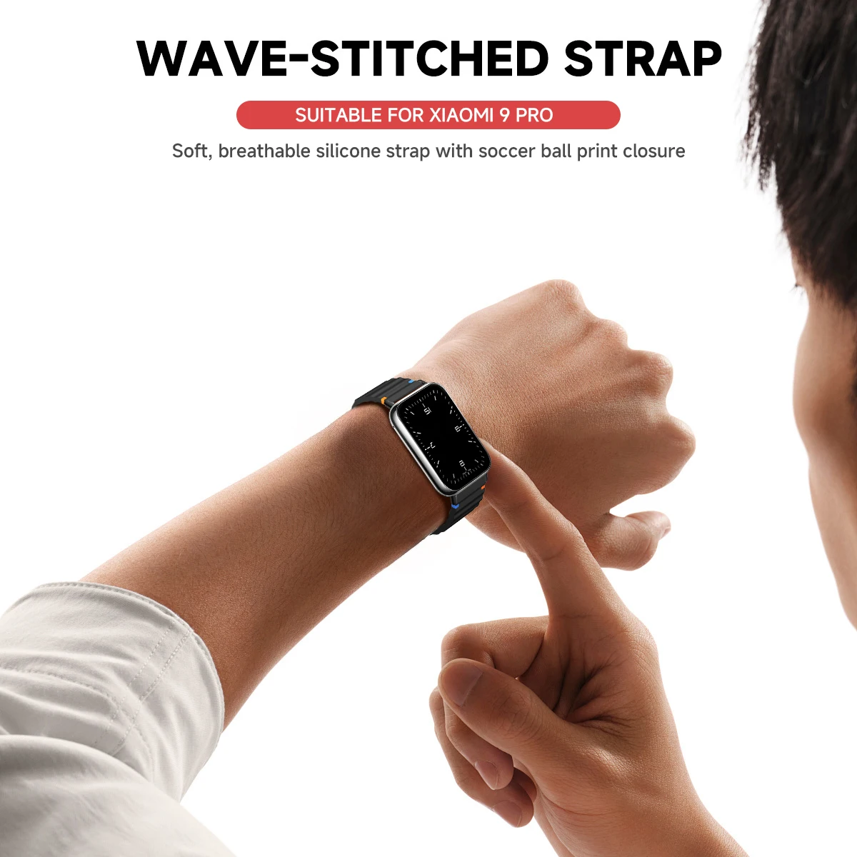 Wave Pattern Silicone Sports Strap | Replacement Wristband