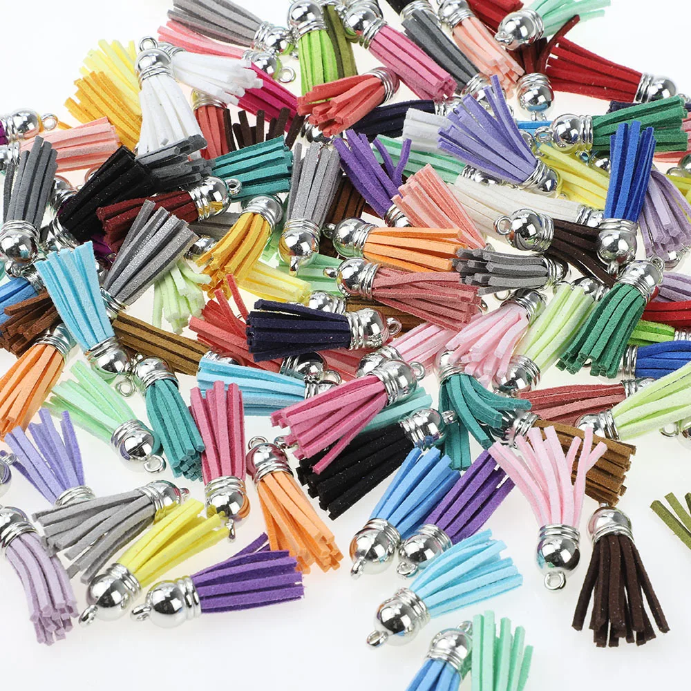 Mixed color mini tassels Korean velvet fringed leather tassel pendant DIY crafts handmade jewelry access keychain tassel-tassel fringe,tassel trim,mini tassels,leather tassels,tassel accessories,tassel decoration