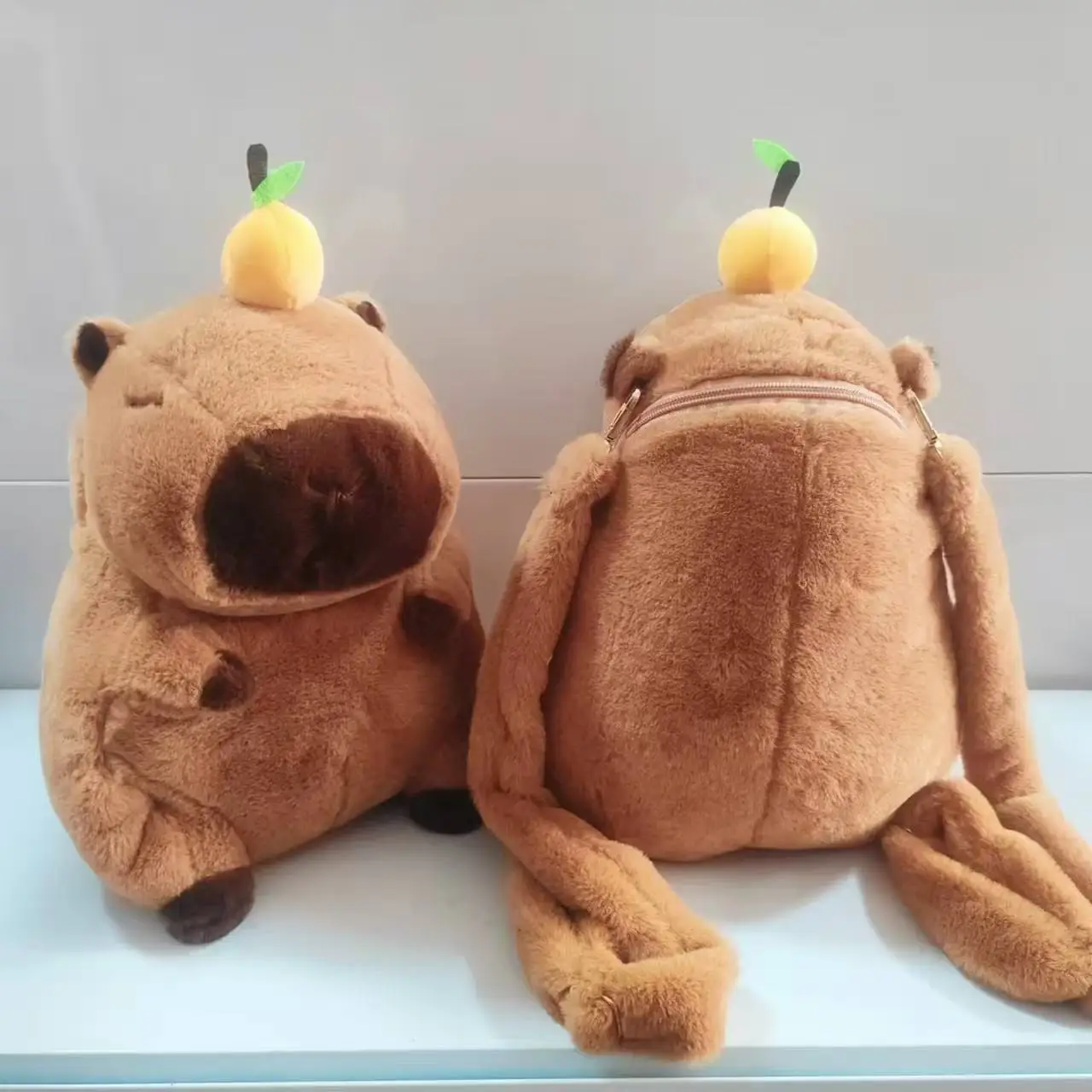 Capybara Plush Backpack Kawaii Fashion Plushie Doll Fur Bag Children's Bag Shoulder Bag Mini Knapsack Bags Gifts For Girlfriend