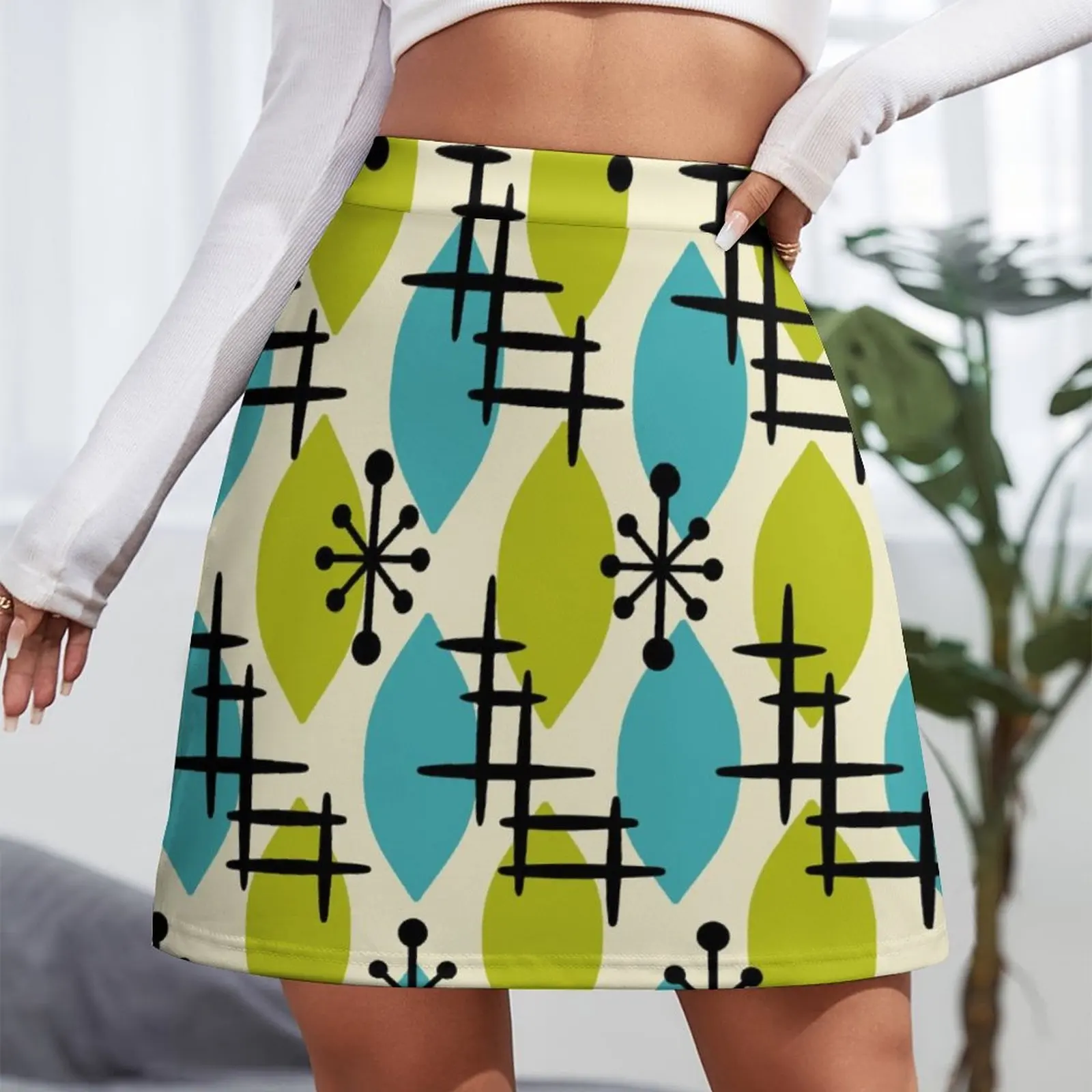 Mid Century Modern Atomic Drops 230 Mini Skirt kawaii clothes Womens dresses