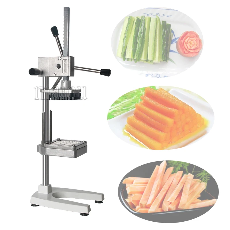 

Вертикальная ручная машина для резки картофеля фри, машина для резки картофельных чипсов, коммерческая машина для резки высушенного редиса, огурцов