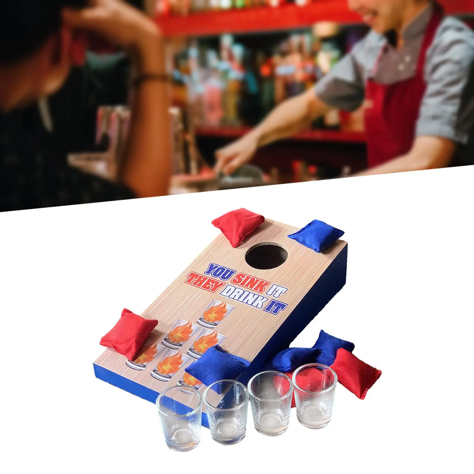 콘홀 토스 인터랙티브 가족용 나무 샌드백 던지기 게임 친구들과 즐기는 토스 게임