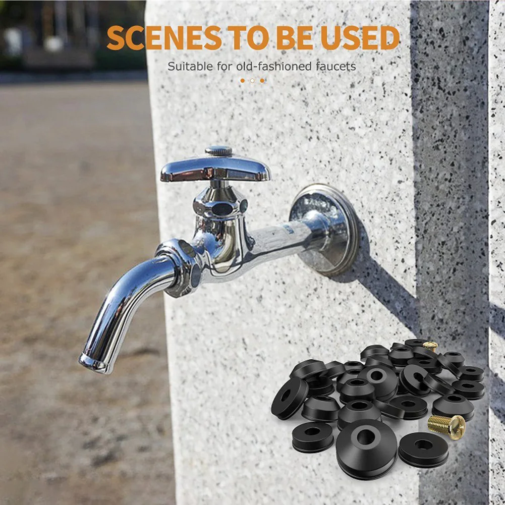 4858pcsPlumbingFaucetSealWasherFlatBeveledRubberPlumbing