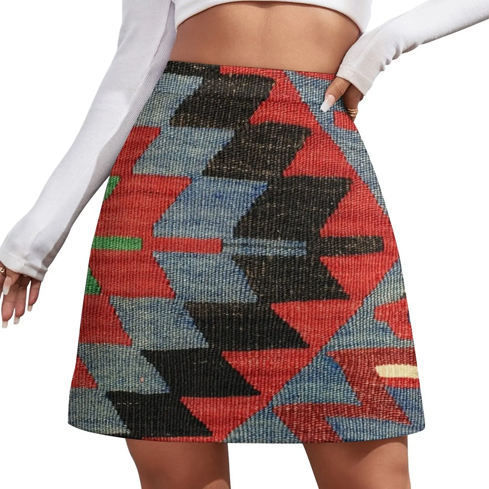 

Decorative Esme Kilim, Navaho Weave, Woven Textile, Persian Carpet Mini Skirt Women's skirt summer dress women 2023 korean skirt