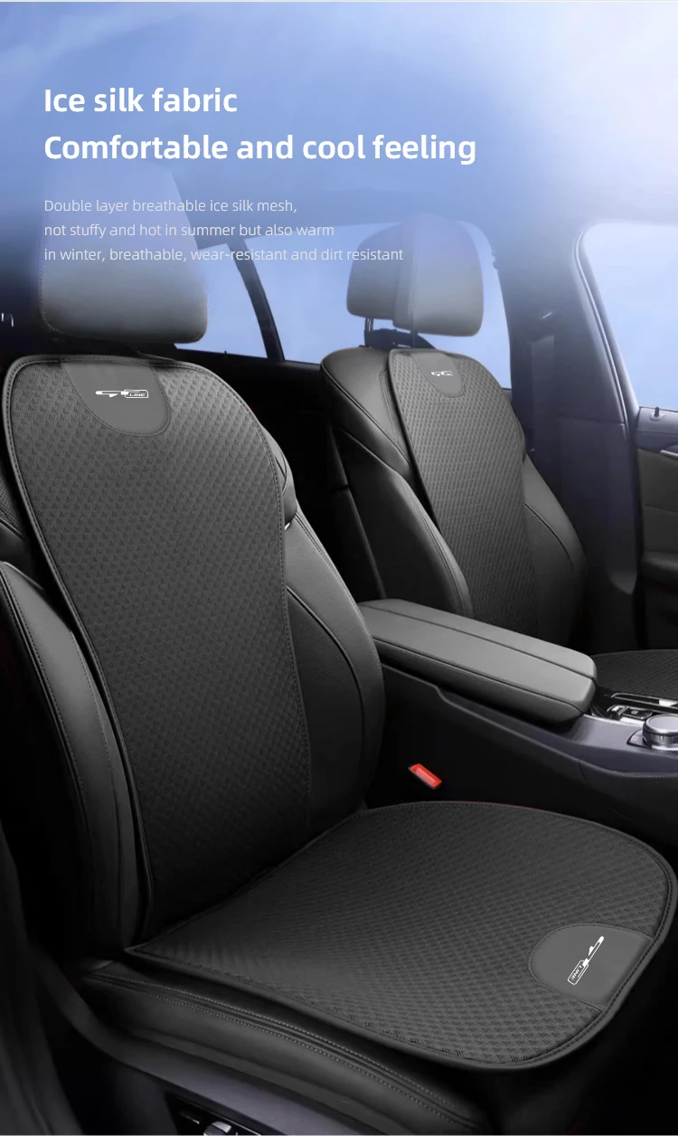 Auto Sitz Pad Rückenlehne Matte Eis Seide Flachs Sitzkissen Abdeckungen Für GT-Line Kia Sportage Ceed Rio Picanto Sorento soul Cerato Venga – Detail 4