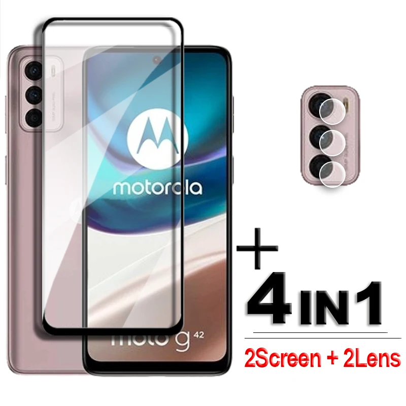 Custodia Motorola Moto G42 HAOYE - Cover Silicone Bordo Dorato Antigraffio