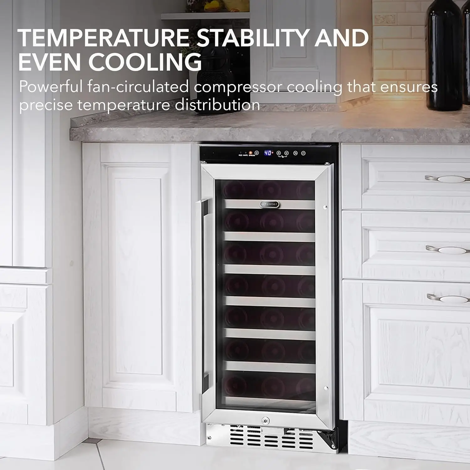 Whynter BWR-33SD 33 Bottle Built-in Wine Refrigerator, Multi 2