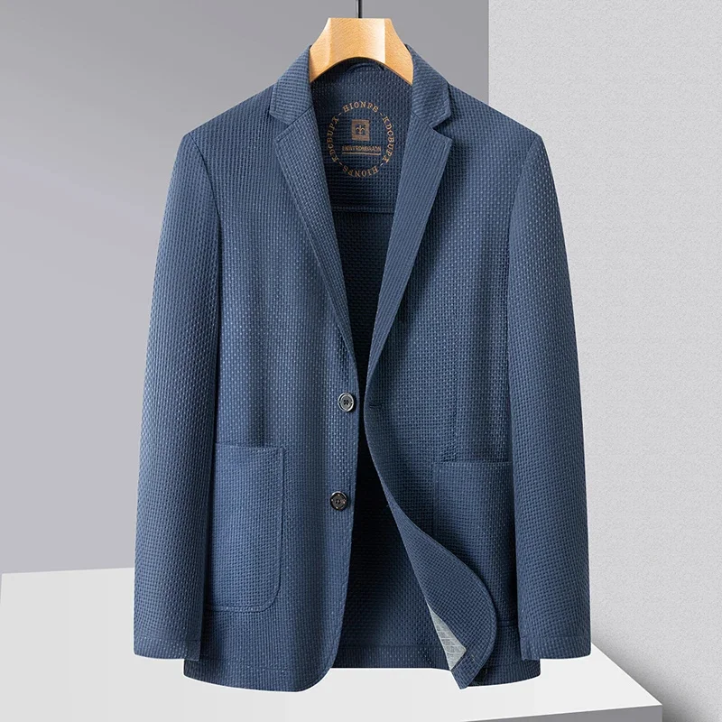 

High-quality Ice Silk Sunscreen Suit Men's Summer Thin Style Trend Slim Fit Breathable Non-ironing Anti-wrinkle Single West Coat