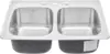 33 x 22 x 9 Inch Top mount Drop in Stainless Steel Double Bowl Kitchen Sink with Strainer 18 Gauge Stainless Steel 3 Faucet Hole 4