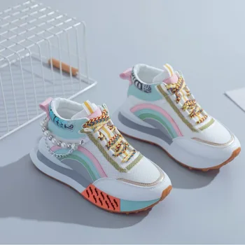 Women Color Casual Sneakers Spring Summer Fashion Breathable Women Soft-soled Running Shoes Lightweight Comfortable Walking Shoe