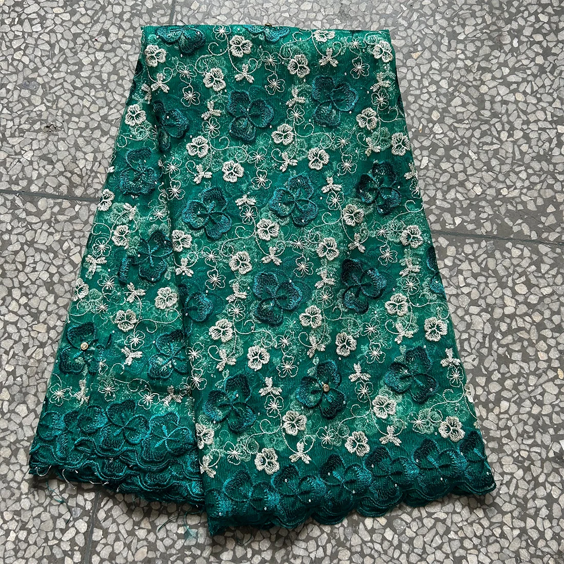 

Чистая нигерийская Кружевная Ткань 5 ярдов, швейцарские сетчатые материалы, африканская кружевная ткань 2024 с камнями, свадебная кружевная ткань