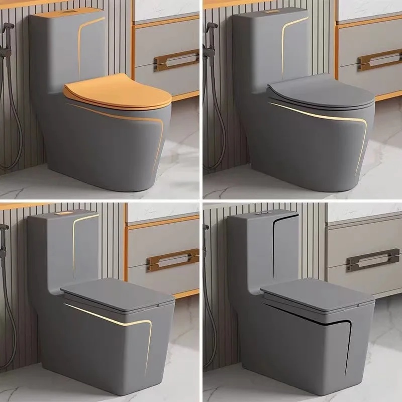 

Orange Household Personalized Toilet Siphon Pumping Color Ceramic Gray Bathroom Deodorant Seat Toilet