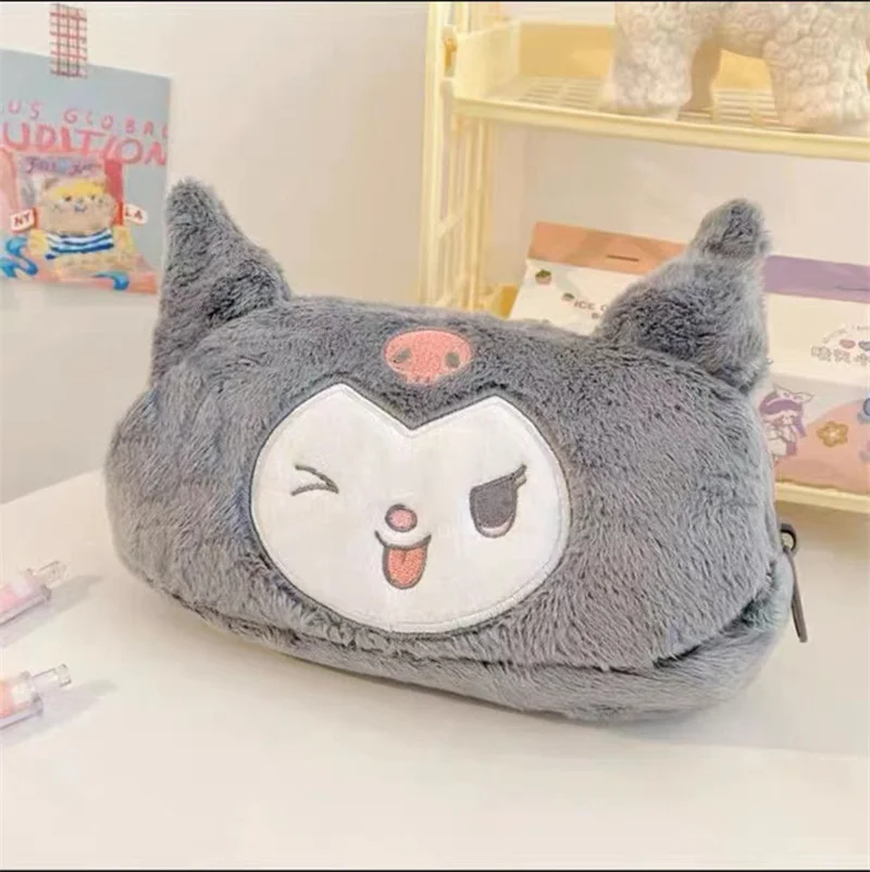 Cartoon Sanrio Melody Girl's Heart-Shaped Pencil Case With Large Capacity