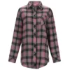 Women V Neck Tee Coat Shirts Lightweight Flannel Plaid Button Down Shirt Oversized Long Sleeve Shirts Youthful Woman Clothes 3