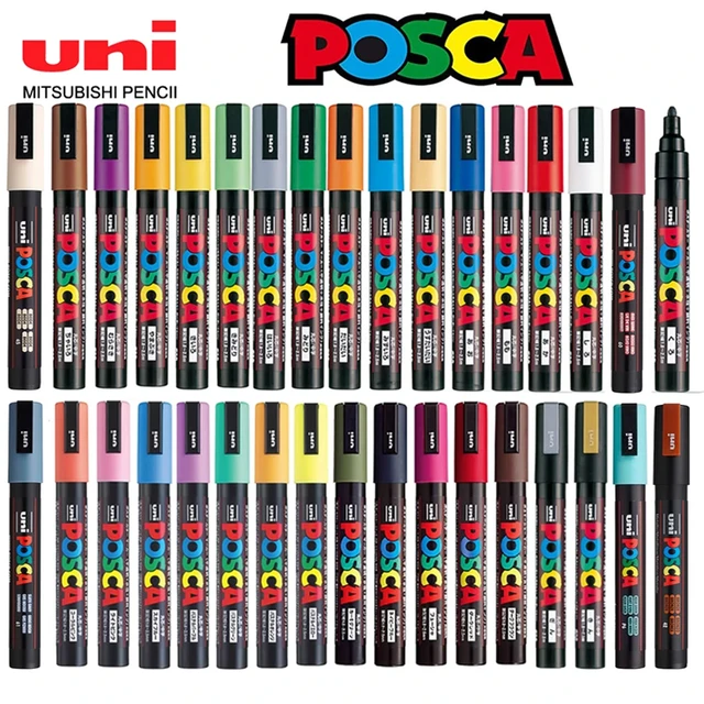 POSCA Ultra Fine PC-1MR Art Paint Marker Pens Drawing Drafting Coloring  Poster Markers Glass Fabric Stone Metal Paper Terracotta -  Canada