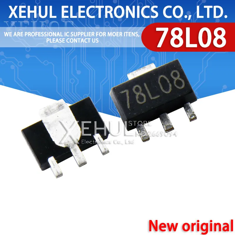 

20/100/1000pcs 78L08 8V 100mA SOT-89 SMD voltage regulator 78L08 SOT89