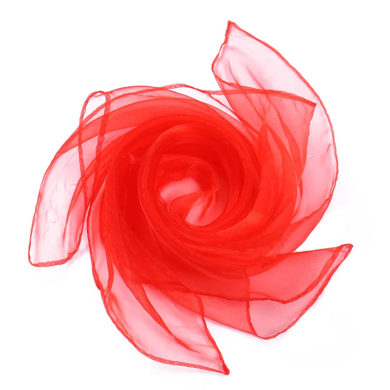 Pure Multicolor Four Seasons Cute Children's Dance Scarf Chiffon Nylon Scarf Versatile Stage Performance Small Square
