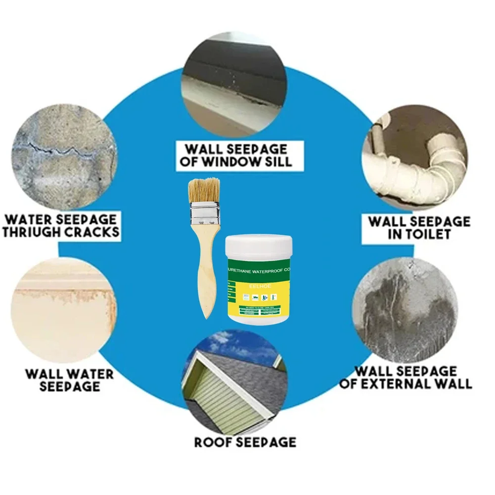 Transparent Sealant Paste Waterproof Glue Brush Sealer Mighty Paste Polyurethane Coating Repair Broken Tools for Home sealant glue,silicone sealant,anti leak sealant,waterborne polyurethane waterproof material