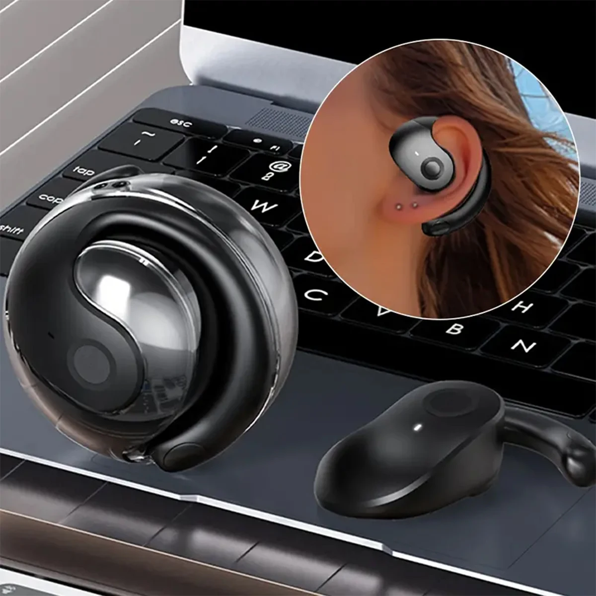 Wireless Headset Headset With HiFi Stereo Headset Condenser Microphone Dolby Audio Smartphone Compatible, For HD Calling And Mus 4